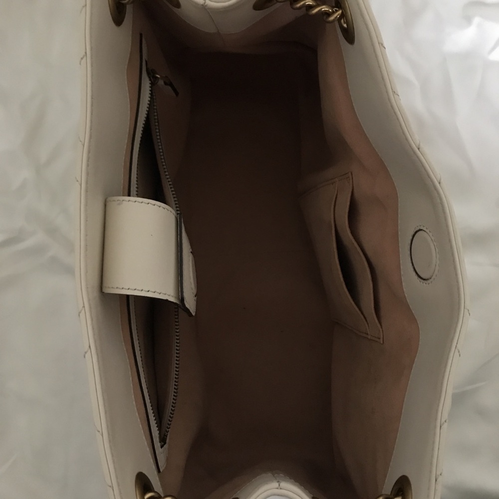 GUCCI white leather shoulder bag - Picture 2 of 3